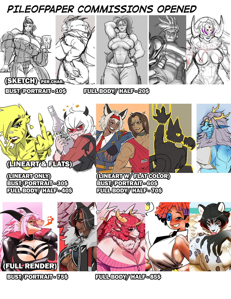 🔞 PileofPaper/ VGEN Comms Open 2/8 slots tweet media