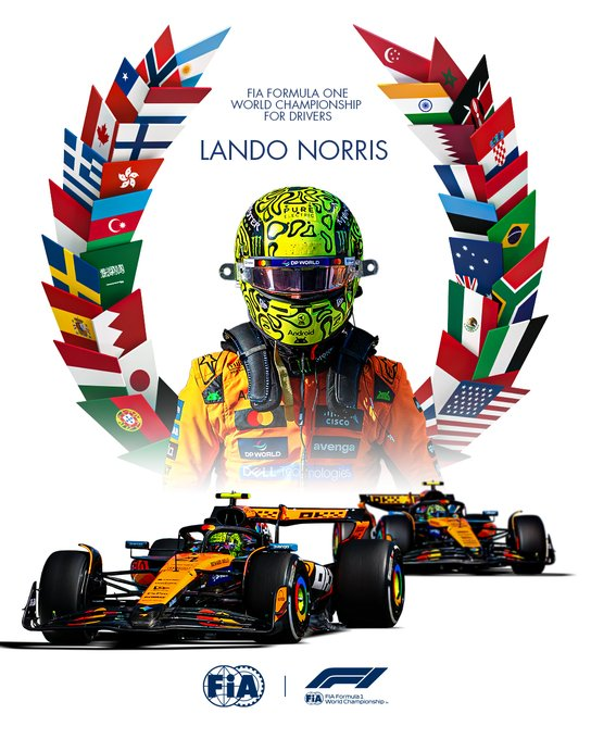 Congrats to <a href="/LandoNorris/">Lando Norris</a> for becoming the 2025 Formula 1 World Champion! 🏆🔥
SafetyNomads celebrates your victory — because every great journey deserves protection. Travel safe, travel bold. #SafetyNomads #F1 #LandoNorris