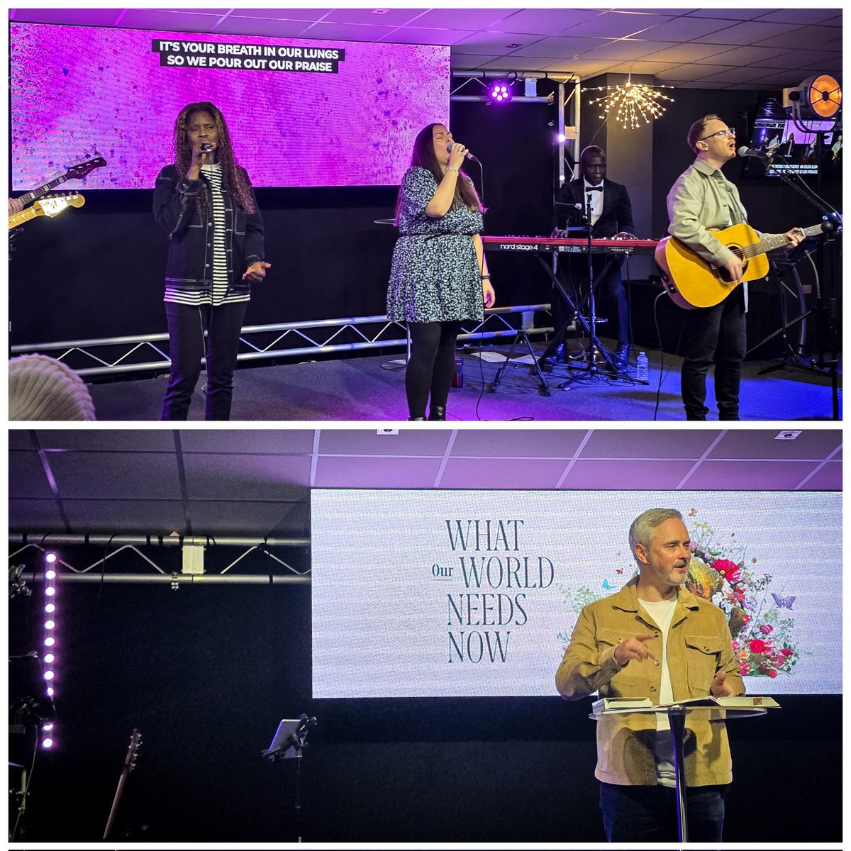 Such a wonderful blessing to be in Gods  House <a href="/LWChurchUK/">LivingWaters Church</a> today ❤️ Christ Jesus lifted High ☝️and a Fabulous close to the message series "What our World needs now "  👍 #Selfcontrol #Jesus #Church #Family