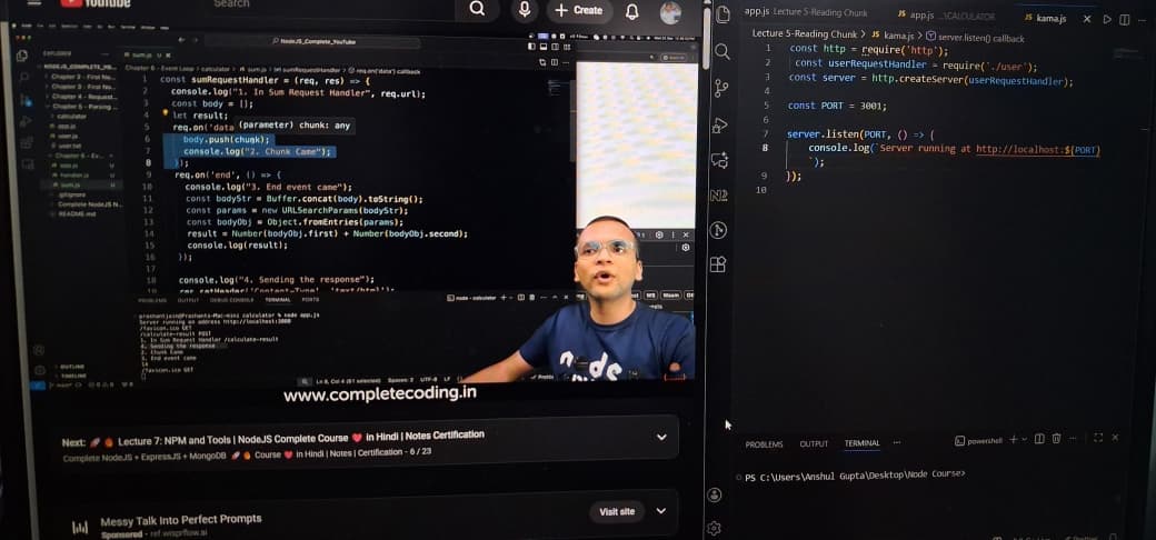 ANSHUL28427230's tweet image. 🚀Day 12 of my Coding Journey Learned @nodejs internals today! ✨Explored
✨Explored Event Loop ,
Async Code⚡
File Sync📂
Runtime ⚙️Handling 
What an exciting session! Always learning and growing DSA vs Dev!?🥲#backenddev #buildinpublic #CodingJourney #100DaysOfCode @nodejs #dev