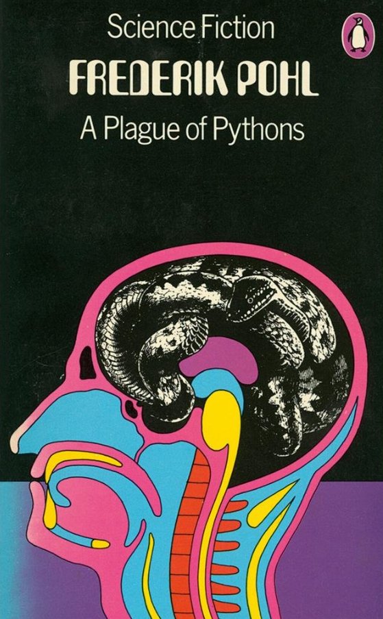 PulpLibrarian's tweet photo. Amelia is a typeface that has long been associated with science fiction, particularly in the 1970s. 

Designed by Stan Davis in 1967 it was partially influenced by magnetic ink character recognition technology: machine readable glyphs that appeared at the bottom of cheques. Countdown, Data 70 and Westminster are three other typefaces that have the same influence.

It was famously used for the title cards of The Beatles film Yellow Submarine, but it's another use that really cemented it as the font of science fiction: it was used as the logo for the Moon Boot range of snow boots that became fashionable in the early 1970s.