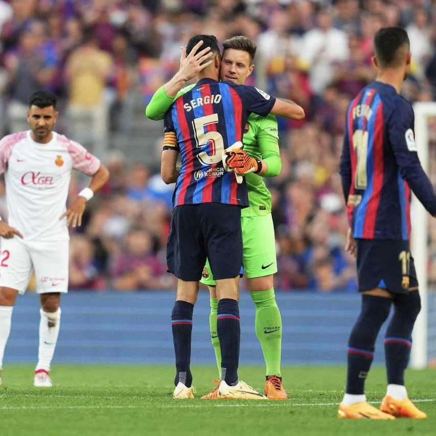 mterstegen1's tweet photo. Congratulations on your world class career, Busi. Amazing to see you end with yet another trophy. A Barça and football legend, one of the best ever in your position. It was a pleasure to share the pitch with you so many times. Wishing you the best with your next chapter! 🧠⚽️ https://t.co/NpkkK78Z0E