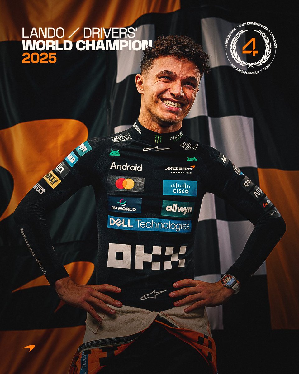 Credit where it’s due. Say whatever you want to say about the British, team orders, luck, vibes, superior car.. as if previous champions haven't been in that situation. 18 podiums in 24 is insane! Lando Norris is deservedly the 2025 F1 World Champion. Superb stuff! Congrats mate!