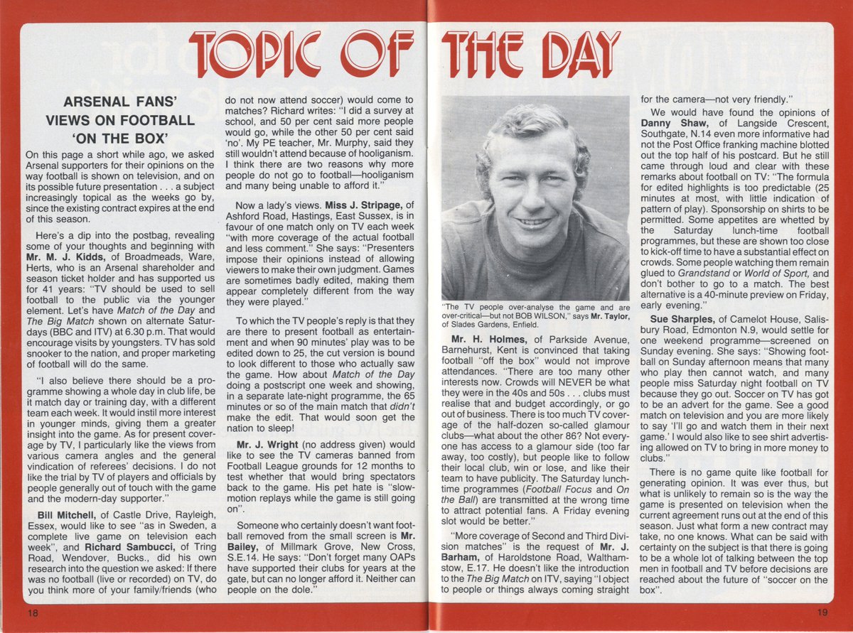 Gooner_AK's tweet image. On this day 1982, Arsenal beat Aston Villa 2-1 despite goalkeeper George Wood being sent off in the 27th minute. 18 year old Stewart Robson donned the green jersey and was only beaten once.
Full programme and more reports on The Arsenal Collection.
thearsenalcollection.org.uk/?page_id=54119