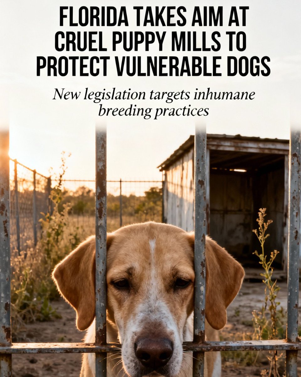 browardbark's tweet photo. Florida is stepping up to protect pets. The Governor is pushing lawmakers to crack down on puppy mills with new legislation.
​
​The plan would require breeders to be licensed, set tougher penalties for abuse, and create a hotline to report cruelty.
​
​Pet stores would need to offer space for local shelters to help pets find homes before selling bred puppies.
​
​This is a strong move toward safer, ethical animal care in our state.

#browardcounty #doglaws #floridalaw #dogparents