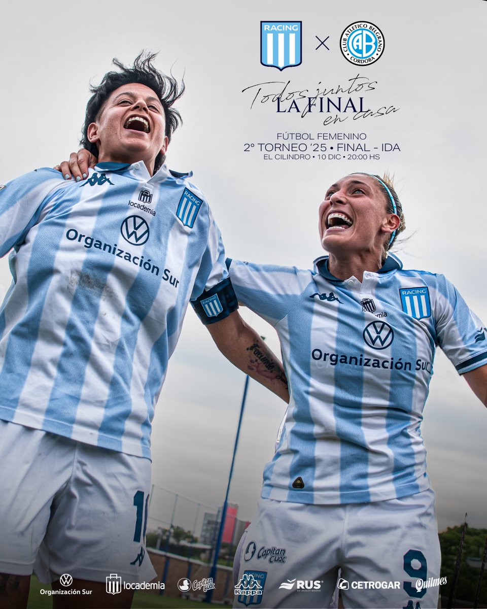 ¡𝗟𝗮 𝗳𝗶𝗻𝗮𝗹 𝗲𝗻 𝗲𝗹 𝗖𝗶𝗹𝗶𝗻𝗱𝗿𝗼! ✅

Este miércoles a las 20, el femenino juega un partido histórico en el Cilindro: por primera vez en su historia, disputará la final del campeonato, ante Belgrano. 

ℹ️ La entrada de público será libre y gratuita a las plateas B y C.