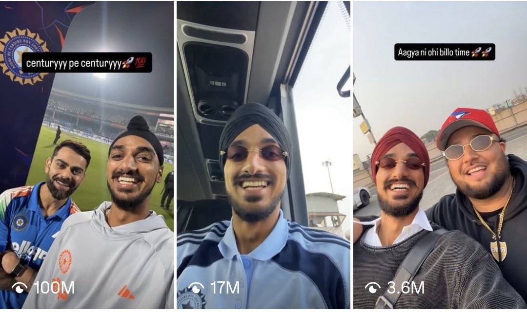 #ArshdeepSingh ने 100 मिलियन कमा ली 😜

#ViratKohli𓃵 को पटाना काम आया 😆