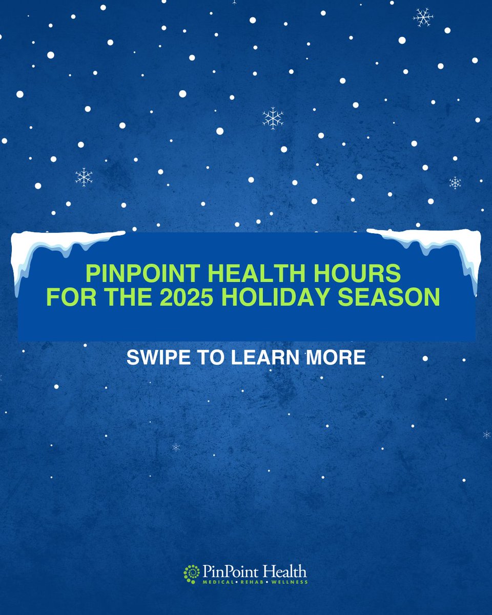 PinPoint_Health's tweet image. (4/4) The holidays are fast approaching. Be sure to check our updated holiday hours before you visit any of our locations, and click the link below to learn more. 

bit.ly/3FQtNDH