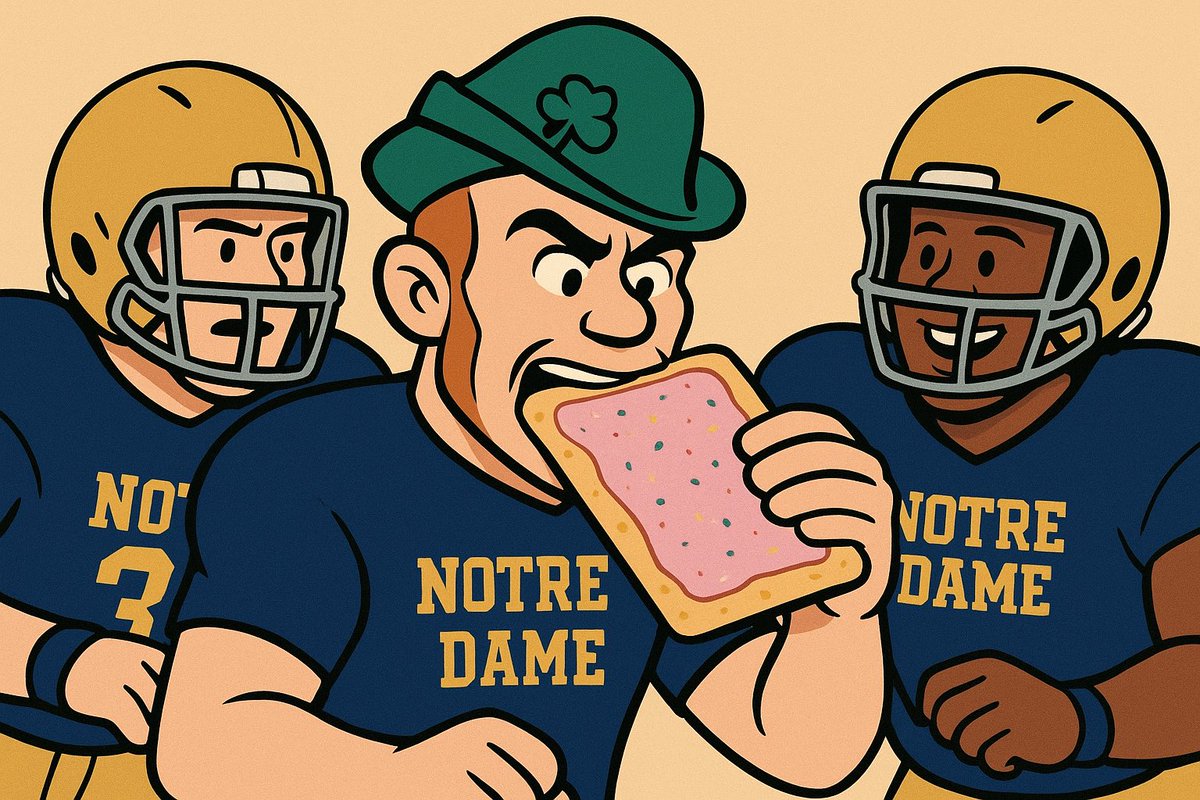 DanDaMan3392's tweet photo. @NDFootball strawberry flavor the goat. https://t.co/fL5QPIXbdC