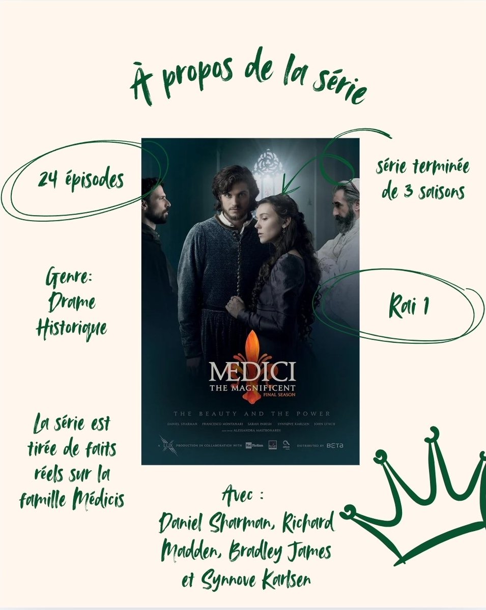 allstarsshow_'s tweet photo. JOUR 7 du calendrier de l'avent. Aujourd'hui on va parler de Medici : Master of Florence.
Une série qui m'a particulièrement touché autant émotionnellement qu'en plein cœur
#Medicis #masterofflorence #danielsharman #RichardMadden https://t.co/vQpBGw8AUb