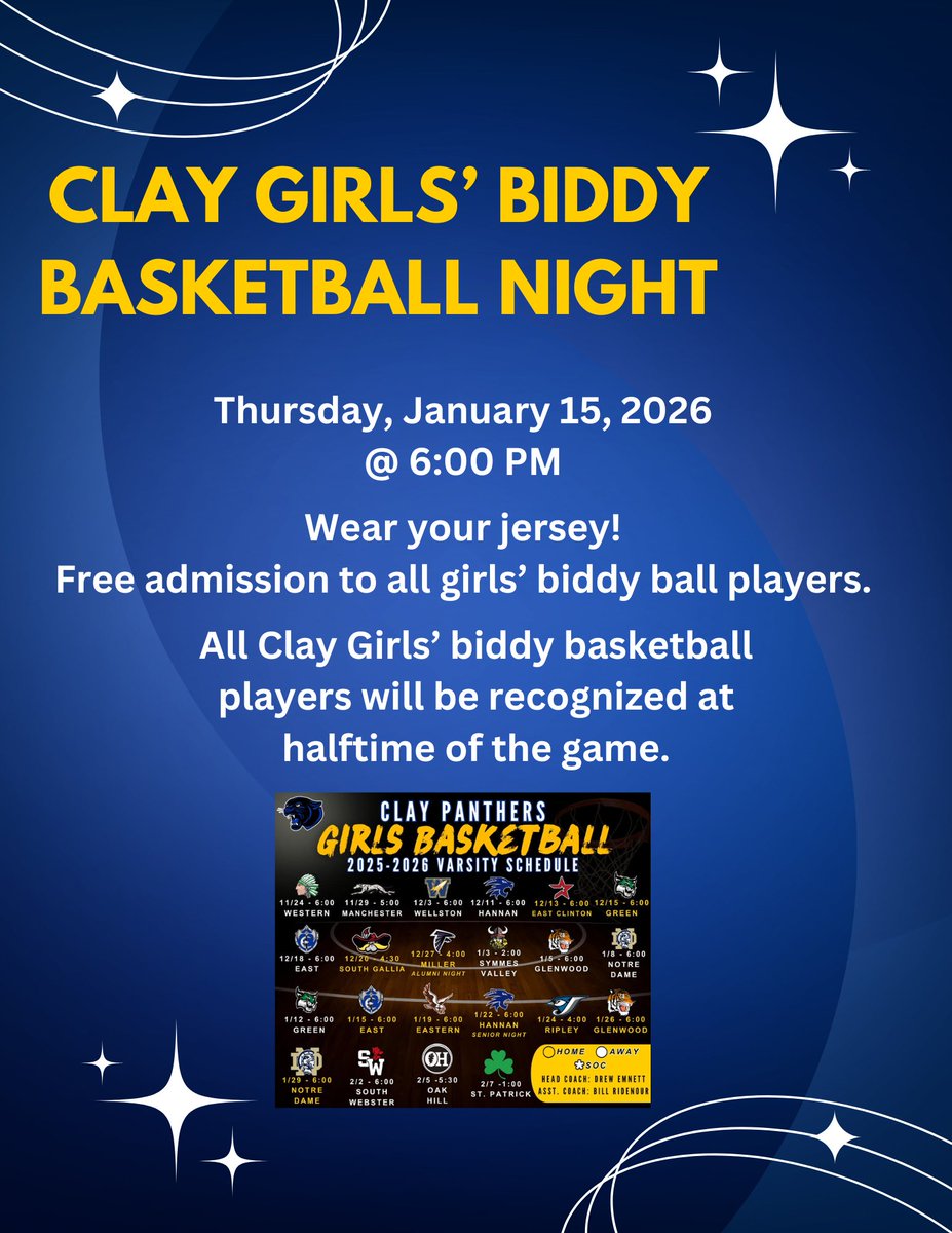 Clay Biddy Ball Basketball Night psqr.io/AbgK-p-7Ad via <a href="/ParentSquare/">ParentSquare</a>