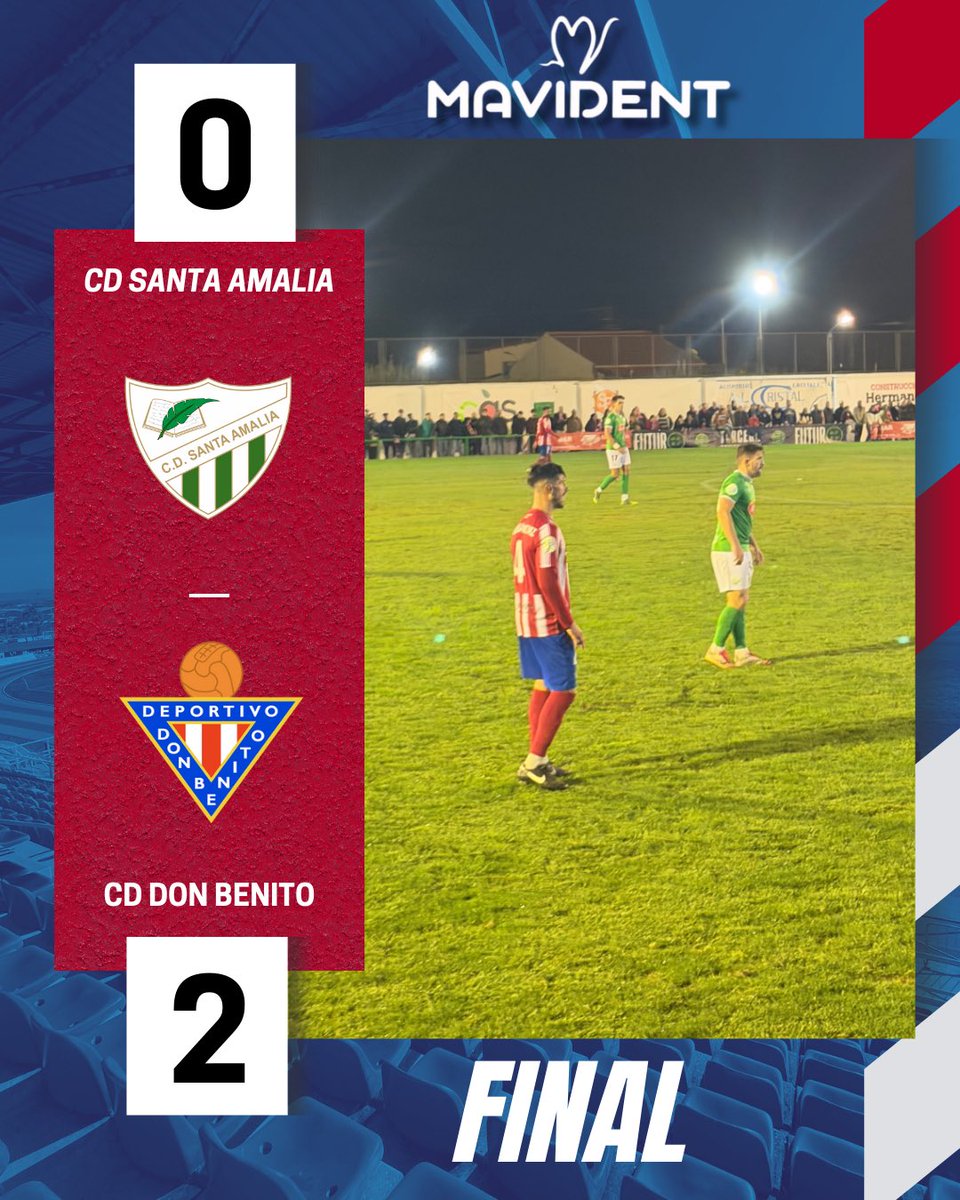 FINAL DEL ENFUENTRO |

 CD Santa Amalia 0️⃣ - 2️⃣ CD Don Benito

¡¡¡FINAAAAAAAAAL DEL PARTIDOOOOO CON VICTORIAAAAA ROJIBLANCAAAA!!!

HABÍA QUE GANAR Y SE GANÓ, SIIIII ❤️🤍

#SantaAmaliaDonBenkrl