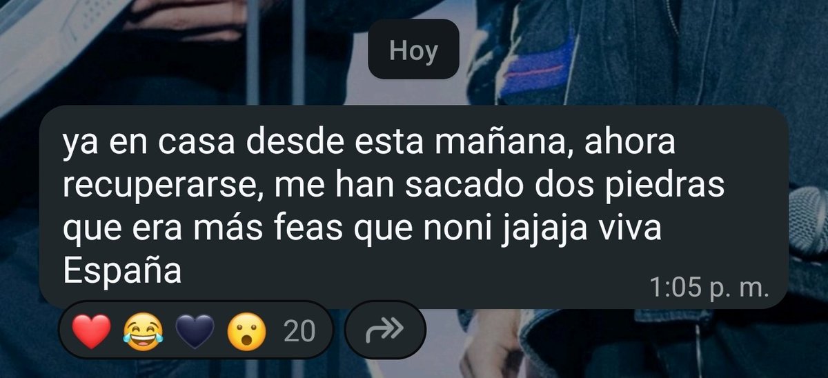 sin vesícula pero siempre payaso JAHJDJAJ como lo quiero