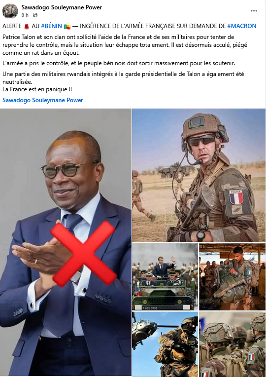 Démenti de certaines allégations visant la France sur la situation au Bénin 👇

x.com/PorteParoleMEA…