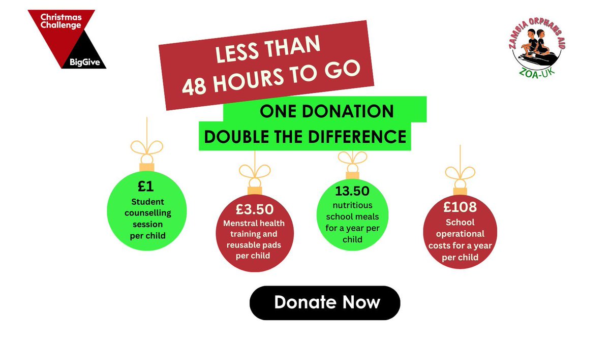 We know that education changes lives but in Zambia, state schools are overcrowded, under-staffed and inaccessible to many. We support community schools,  but they need our help.

Please give the gift of education this Christmas.

Donate: bit.ly/biggivezoa
