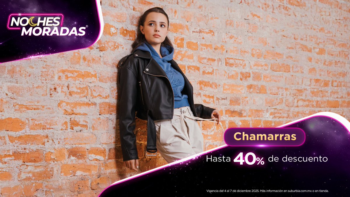 Chamarras listas para estrenar esta temporada 💜🧥 ¡Aprovecha las Noches Moradas! bit.ly/3YesklI