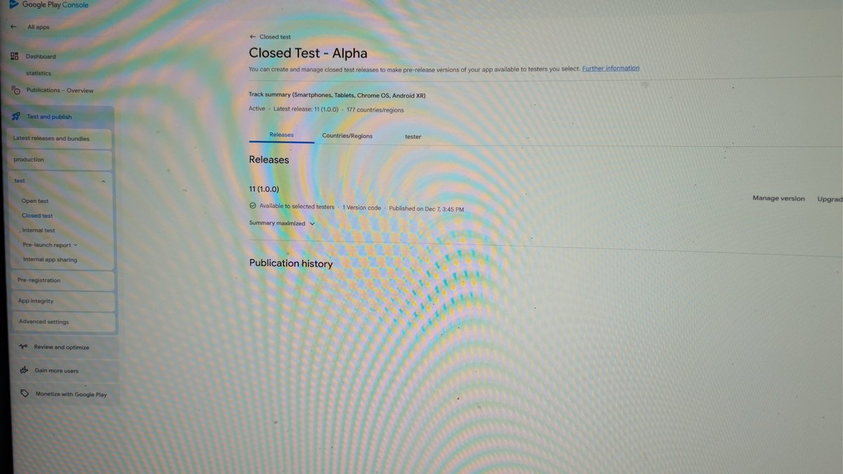 4ndreDe's tweet image. Day 3 of my Beta with a fresh new update today on Android.
Is it me or is it just crazy that i need to check that i use a ad ID and fill a Form on Google Play Console in order to rollout new updates since i use now analytics. 🤯 #buildinpublic #androiddev
Check my Website…