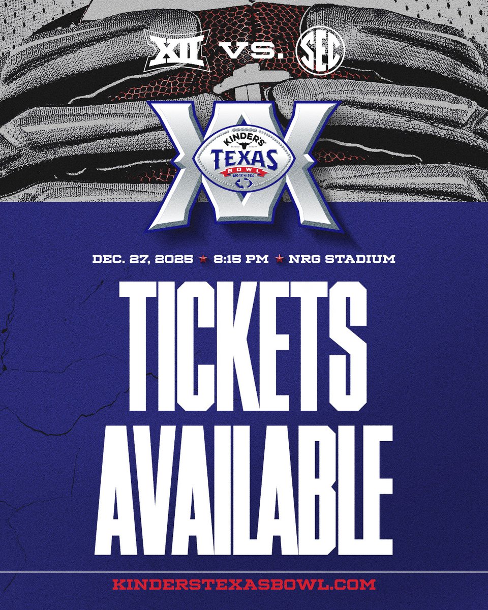 TexasBowl's tweet image. Secure your Texas Bowl tickets now. Team announcements coming this afternoon 👀

🎟️: bit.ly/texasbowl25tw