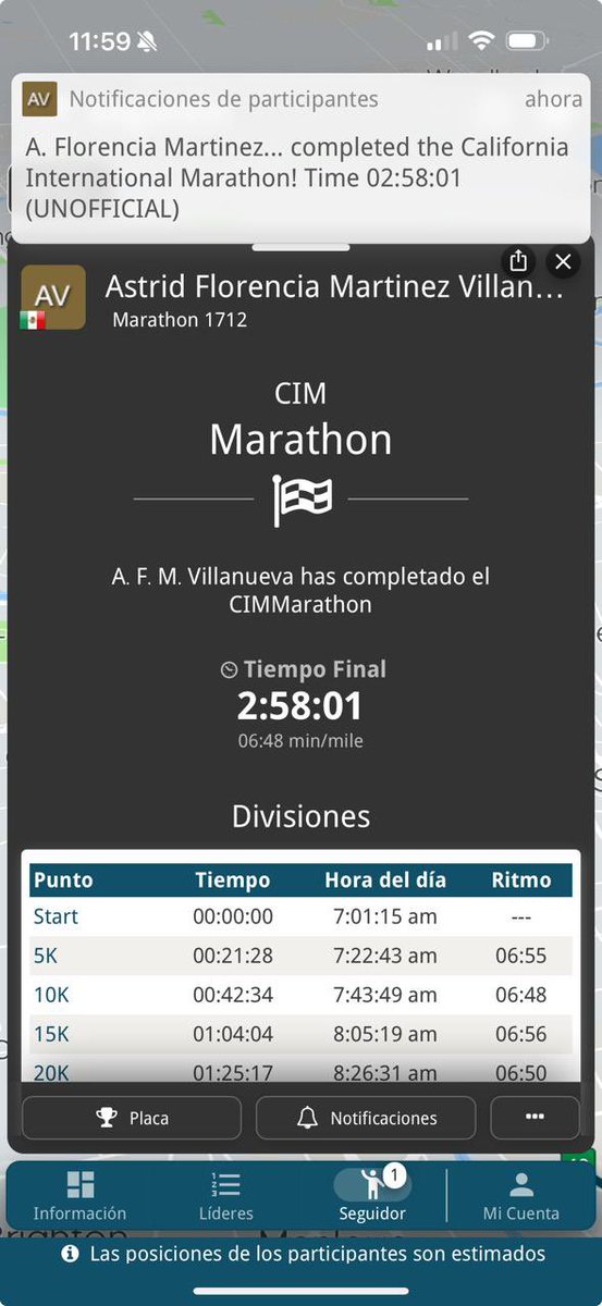 adanmartinezt's tweet image. Astrid Florencia Mtz V 
@astridmartinezv en #CIM ~California International Maratón~ 🏃‍♀️ 2’58:01 bajo las 3hrs, superó el tiempo de @bostonmarathon 
Chingona Astrid Florencia😍
@CdVictoriaTamps #Tamaulipas
@AsiEsMonterrey 
#FelizDomingo