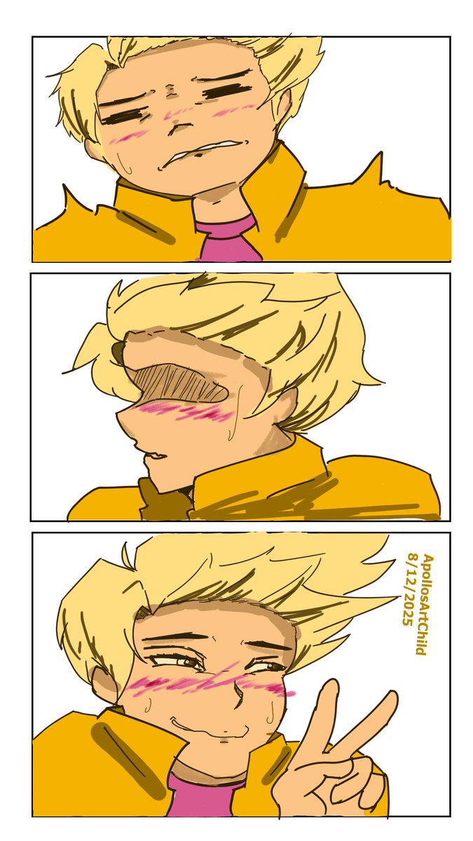 ApollosA_C_MAIN's tweet photo. DOODLE DECEMBER DAY 1 WITH
@munchkinaps

Theme: Shy character tries to smile

 Restriction: Only use Apricot + Carnation Pink + Any form of Yellow  

THANKS FOR STOPPING BY EVERYONE GO FOLLOW TORI 

 #DoodleDecember #DDD1 https://t.co/aOrJzDsK0c