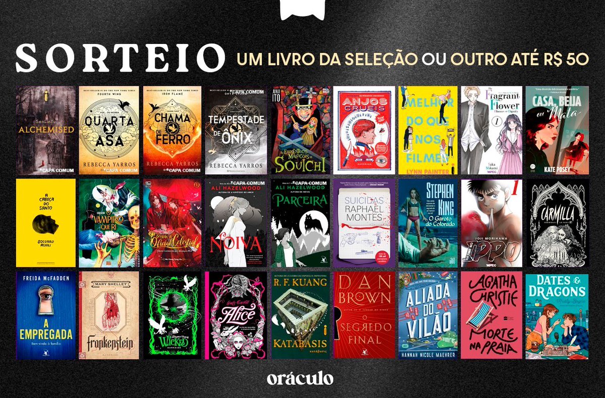 clubeoraculo's tweet image. 🔮 SORTEIO

💜 1 Livro da Seleção (ou outro livro da wish até R$50)

🌟 REGRAS:
— Siga @clubeoraculo
— Curta e dê RT neste tweet
— Curta e dê RT no tweet fixado
— Comente qual prêmio prefere 

🐈 Participe até 12/12. Boa sorte!