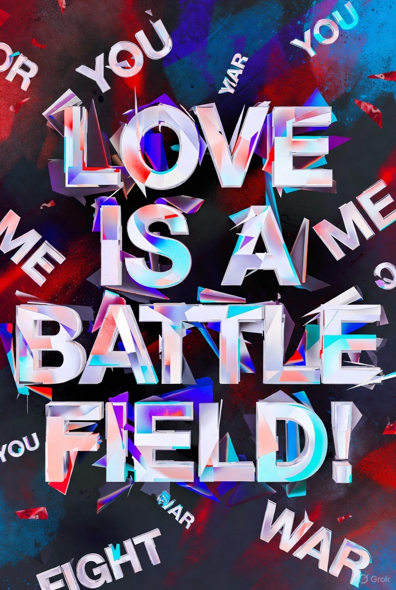 Hearts clash like steel blades
Roses bleed beneath the moon
Still, we charge again!