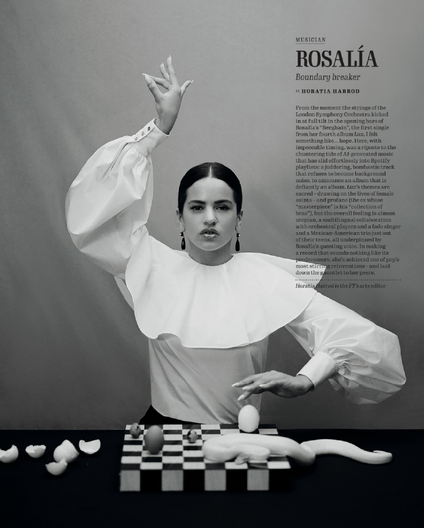 Rosalía na lista do Financial Times das 25 pessoas mais influentes do ano.