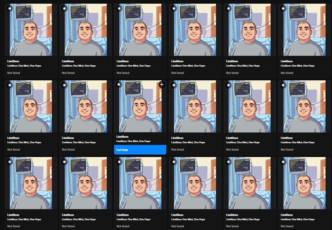 Ufuğa destek amaçlı çıkardığı koleksiyonu mintledim. 
Hayırda yarışalım. Sold out ettirsek ufuğun hayatına dokunmuş olacağız. 
opensea.io/collection/lim…