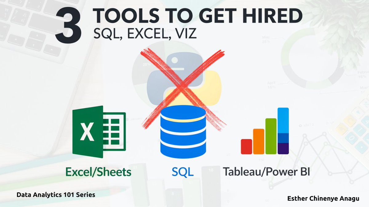 Starr_Anagxy's tweet image. STOP learning Python if you&apos;re a beginner data analyst.

I know, it sounds crazy. But you&apos;re wasting time on the wrong tool.

My new video reveals the 3 tools you ACTUALLY need to get hired first.

#DataAnalytics #DataTools #Data101