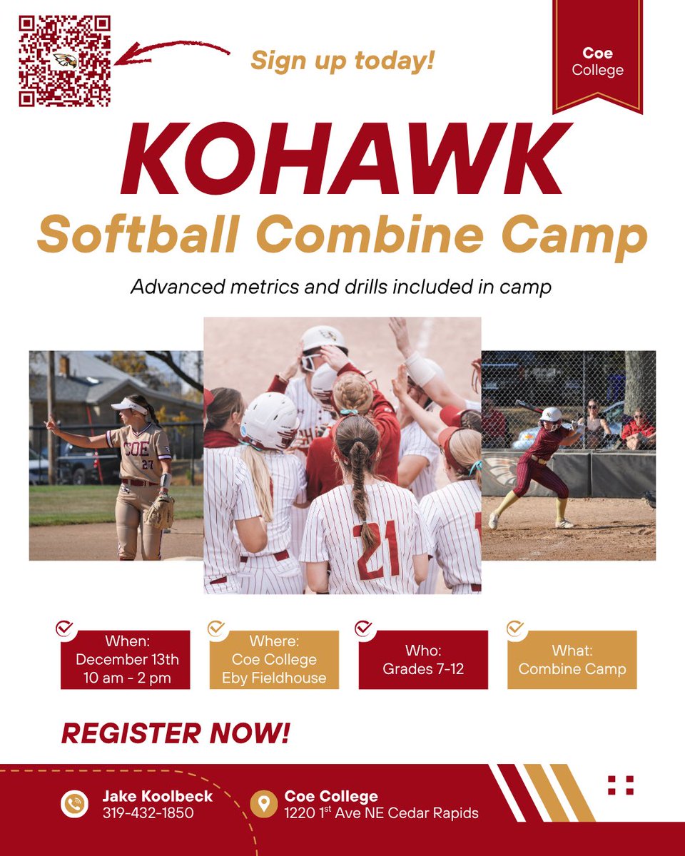 Coe College Softball tweet media