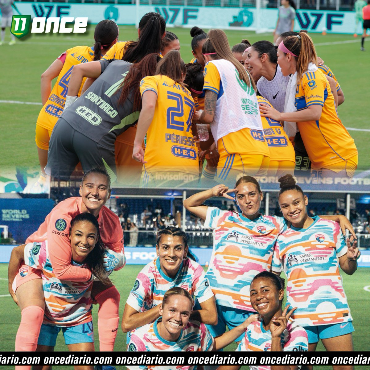 🚨 FINAL DEFINIDA 🚨

#TigresFemenil y #SanDiegoWave jugarán por el premio del #WorldSevensFootball a las 15:30 horas.

📌 #América y #Flamengo se medirán a las 14:00 por el tercer lugar del torneo.