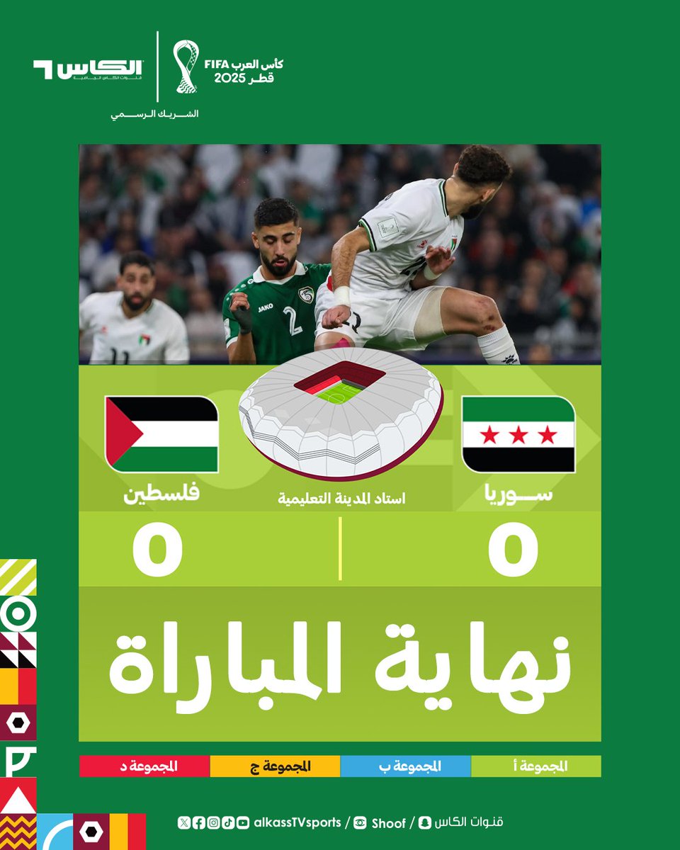 كرة القدم تجبر جراح الشعوب 
الف الف مبروك للمنتخب #الفلسطيني و المنتخب #السوري 
#كأس_العرب2025