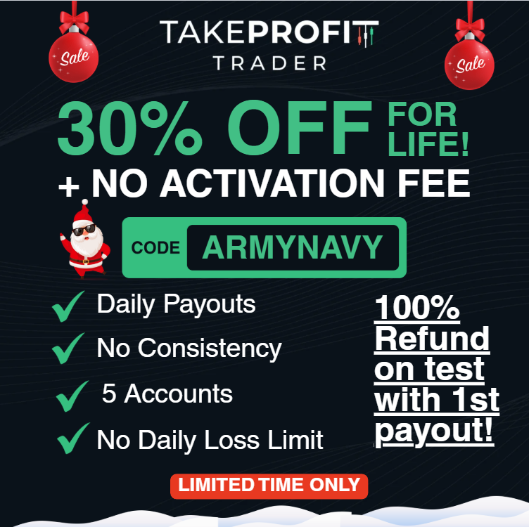 Kellyanntrades's tweet image. Today is the last day for this amazing deal from @TakeProfitLLC !  I am giving away a 50K Take Profit account to a follower.  Please retweet and tag 3 people to be entered.  🆓🆓🆓🆓

I will select a winner on Monday 12/8/25 and post the winer.  Good luck all!…