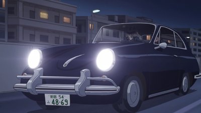 archiveforgin's tweet photo. His favorite car is his Porsche 356 A, which he refers to as "German black rain frog". Notably, the car's registration is A 48-69, the same numbers that are used in APTX-4869 https://t.co/8mJdODwjTu