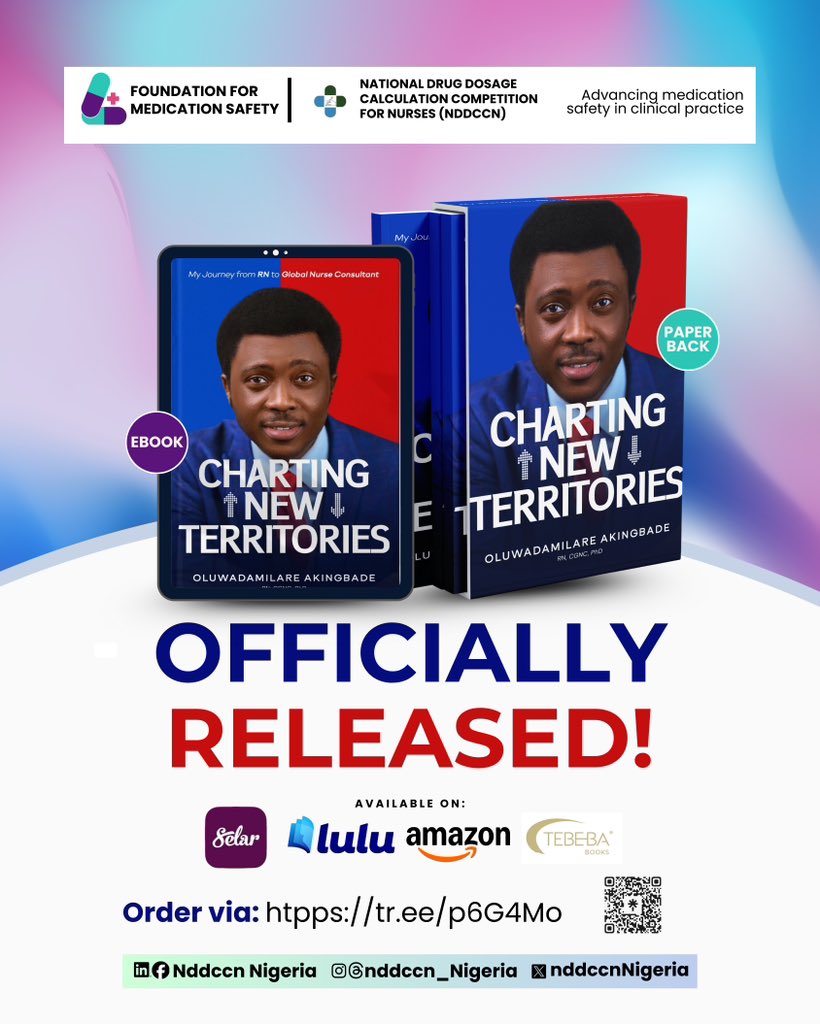 We are proud to support and celebrate the official release of “Charting New Territories: My journey from RN to Global Nurse Consultant" by <a href="/Callednurse/">The Nurse Researcher</a>, a powerful work that inspires growth, leadership, and purpose-driven professional development.