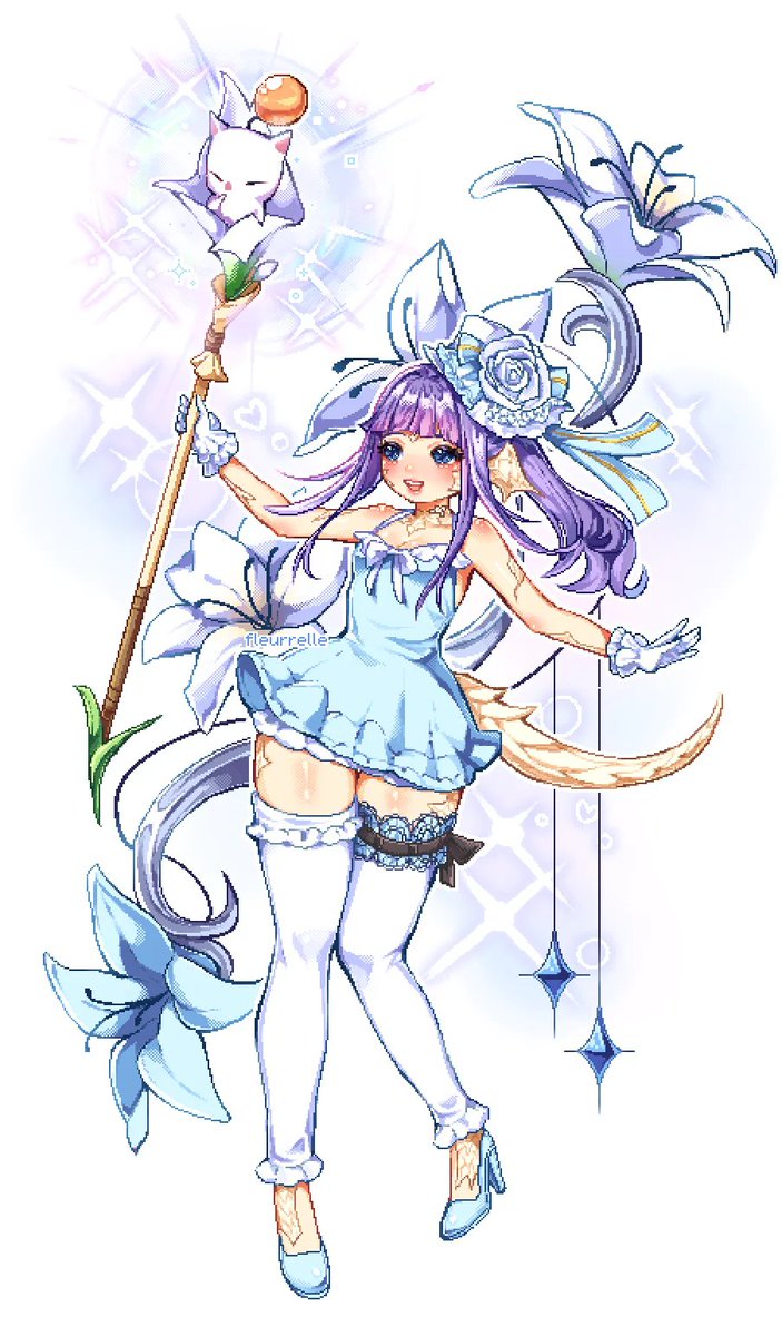 fleurrelle's tweet photo. First art in months and its pixel of my ffxiv chara 😊 #ffxiv #wolart #oc https://t.co/703J6D88OL