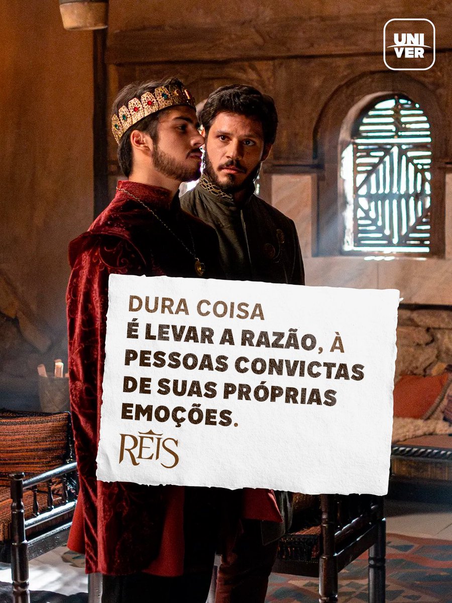 univervideo's tweet photo. Verdades que a #SerieReis ensina 😎
#UniverVideo #quote #frase #ensinamento https://t.co/269A9kiCUG