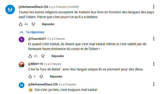 LaPesteRousse's tweet photo. L'arabe ne peut pas être la langue du paradis, l'arabe originel du coran est l'arabe Qoraich, qui lui même était un dérivé de langue sémite. De nombreux mot du coran sont emprunté au perse, l'araméen etc. L'arabe d'aujourd'hui n'est pas l'arabe du coran... https://t.co/ugo5mAIxrJ