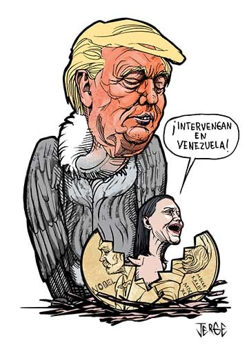 <a href="/CMonteroOficial/">Carlos Montero</a> Maria Corina es una instigadora de invasiones y violencia contra su propio país Venezuela; y una justificadora del genocidio sionista contra Palestina.