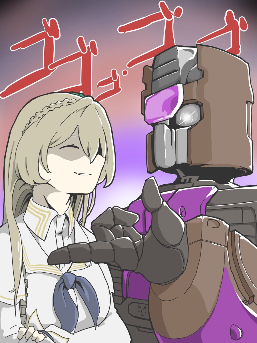 Nagisa &amp; Blast off
一体どちらのプライドの方が強いのだろうか()

#トランスフォーマー
#transformers
#ブルアカ 
#BlueArcive