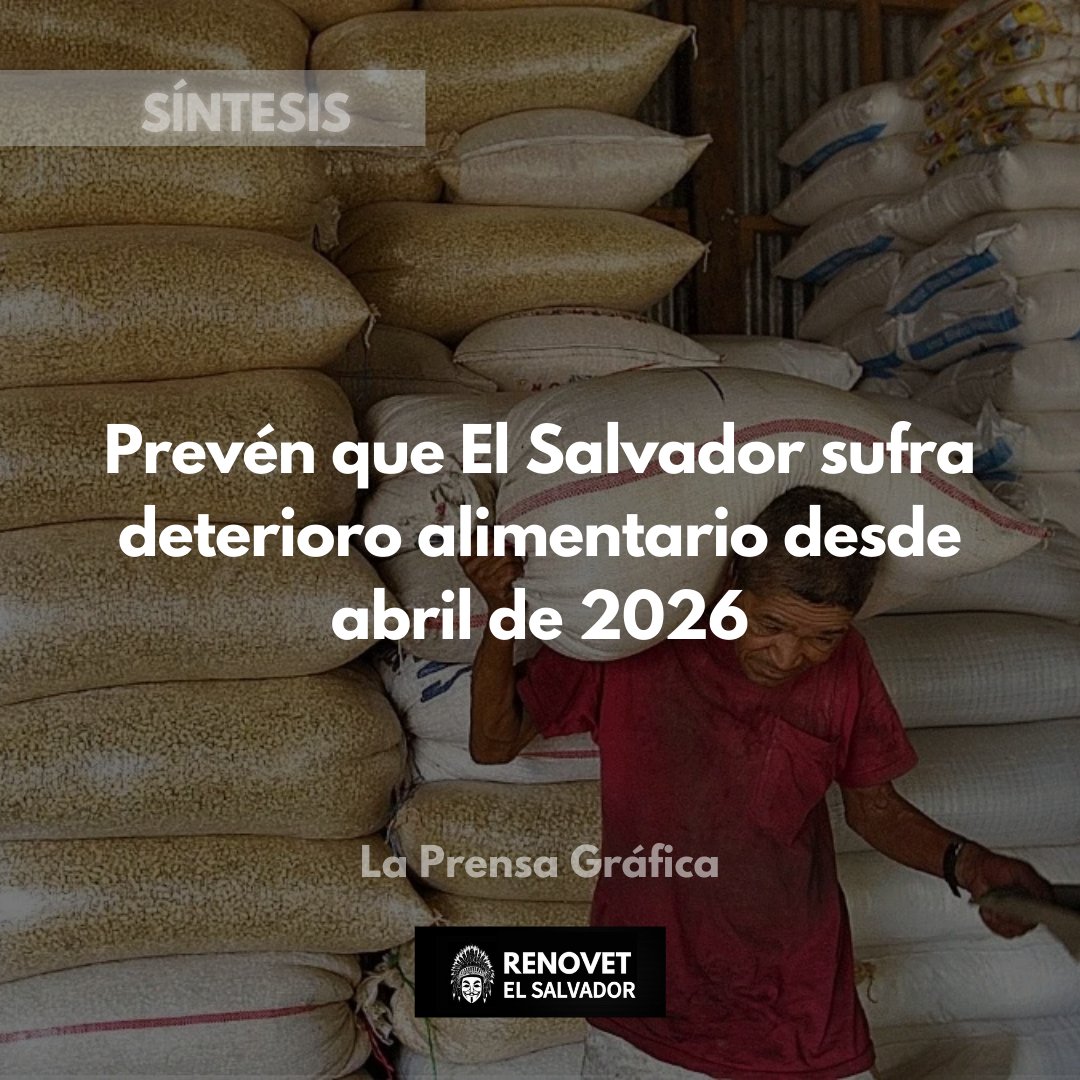 RenovetSv's tweet photo. #Actualidad | Un estudio de Fews Net advierte que muchos hogares pobres de El Salvador  podrían reducir comidas y  recurrir a ahorros ante el agotamiento de sus reservas agrícolas y baja de empleos rurales.

#AgriculturaSv #FewsNet #CrisisAlimentaria #CambioClimático #RenovetSv https://t.co/Ncjayf0TBM