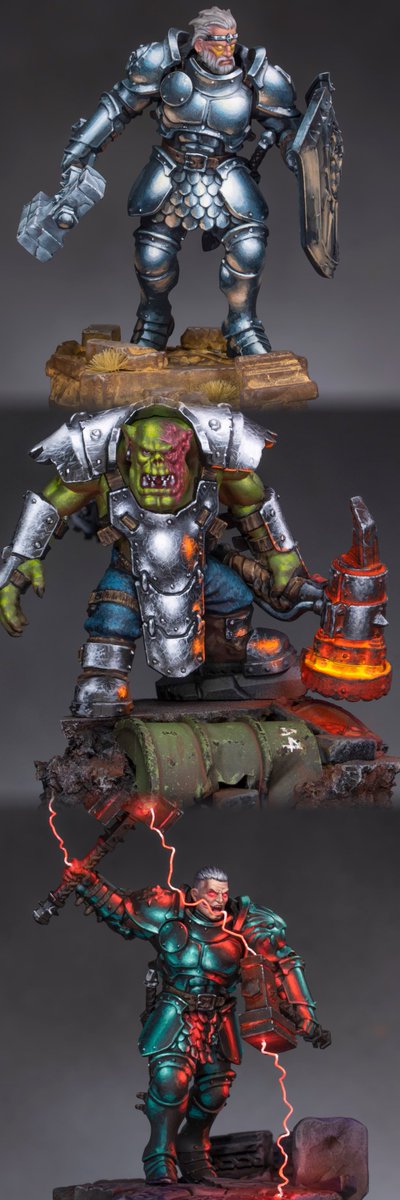 theminiaturista's tweet image. Hi guys! The second volume of non-metallic metals. Here, you can find more examples and their corresponding steps.
You have the detailed painted guide for all of them, you know where :))

#warhammer #ageofsigmar #warhammercommunity #warhammer40k