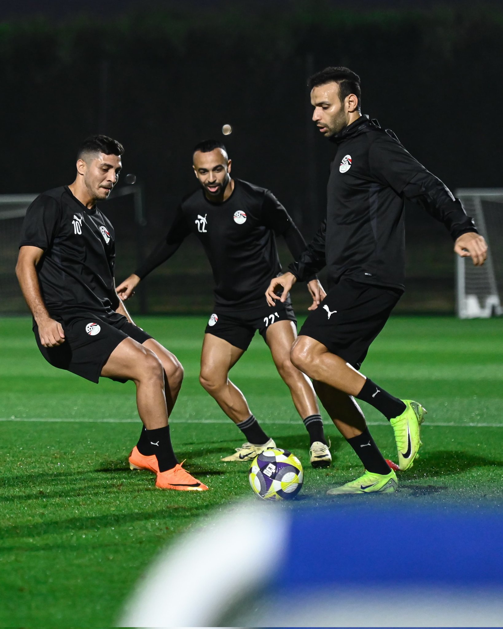 من تدريبات  المنتخب المصري. (إكس) 