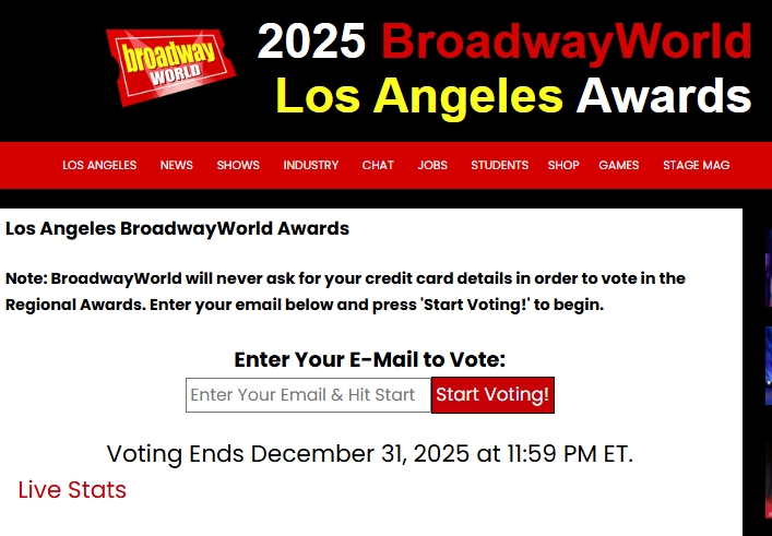 dianik_bg's tweet image. ‼️ VOTE for Adam Lambert 👍👍👍‼️‼️
🏆2025 Los Angeles Broadway World Awards🏆
✅Best Performer in A Musical 🙌
✅The musical #JesusChristSuperstar is nominated in categories 👇#JCS #JUDAS #BestPerformer #Glamberts @adamlambert #AdamLambert #HollywoodBowl 
broadwayworld.com/los-angeles/aw…