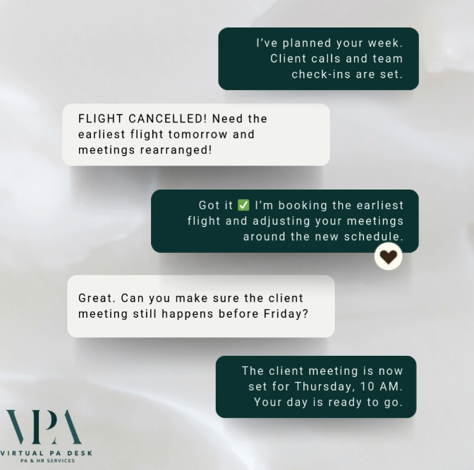 virtualpadesk's tweet image. When the admin piles up, Virtual PA Desk saves the day.

Inbox organised. Calendar handled. HR tasks sorted.
More time for what really matters.
#VirtualPA #VirtualAssistantUK #AdminSupport #HRSupport #VirtualPADesk