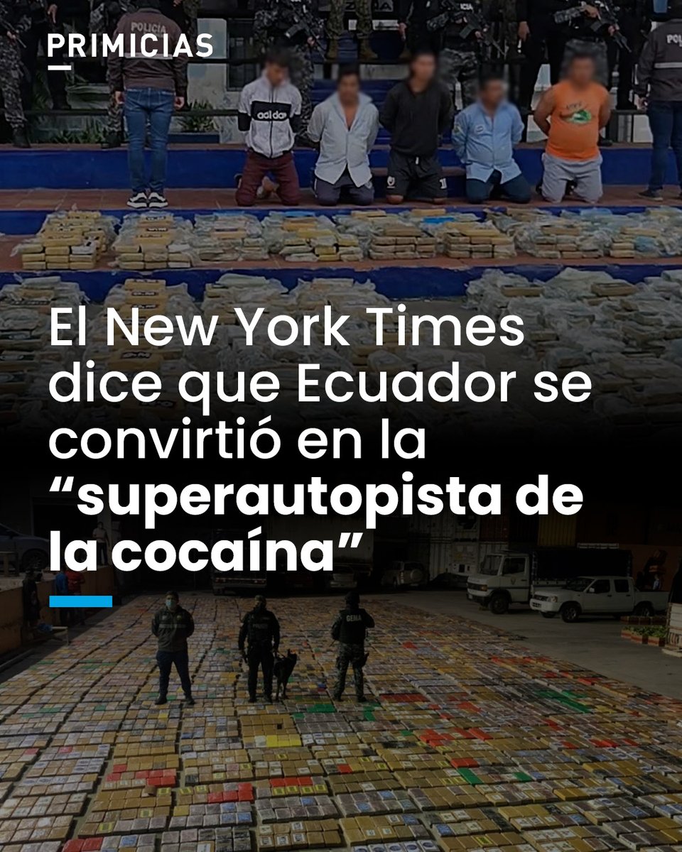 Según un artículo del New York Times, la salida de la Base de Manta ordenada por el expresidente Rafael Correa ayudó al aumento del tráfico de droga en Ecuador. prim.ec/WGqm50XFbSp