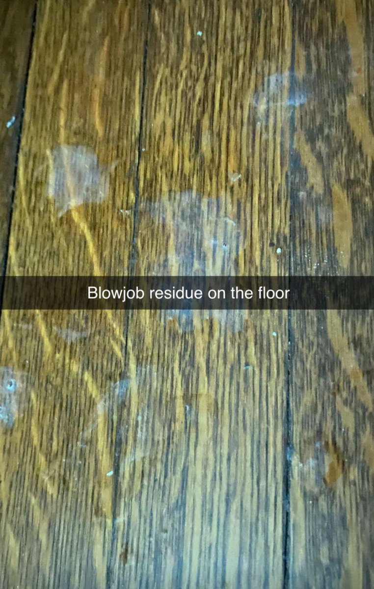 RateMyStr8's tweet image. The aftermath of a sloppy BJ on my wooden floor