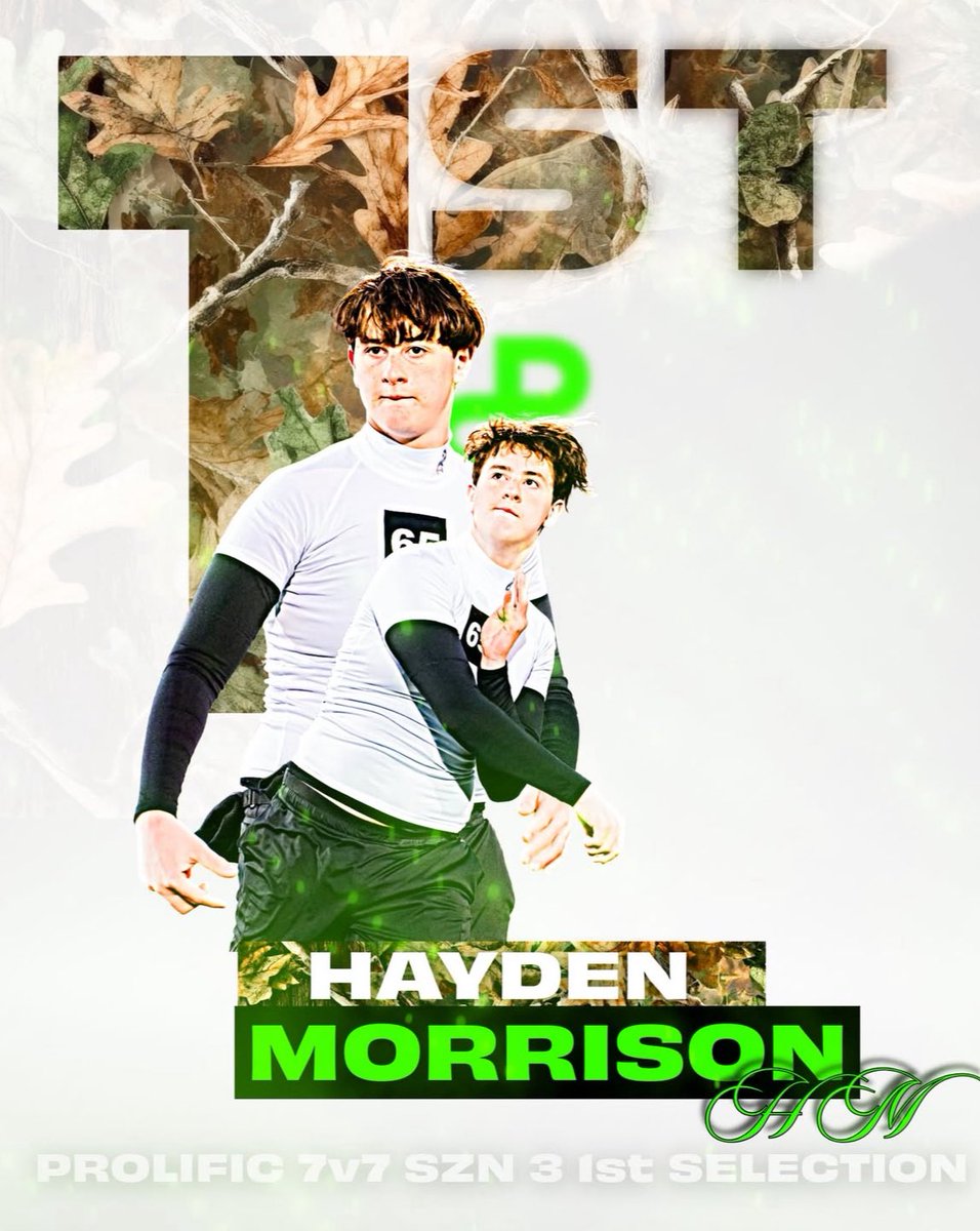 HaydenM____'s tweet photo. Huge thank you to @Prolific7v7 for allowing me the opportunity to try out and making me the first player selected for this upcoming season. The work only starts now! https://t.co/weECDqIydj
