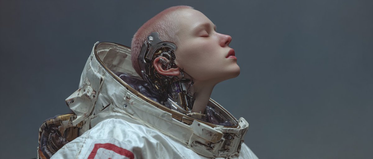 vincos's tweet image. Jade x-1 #midjourney #cyborg #aiartwork