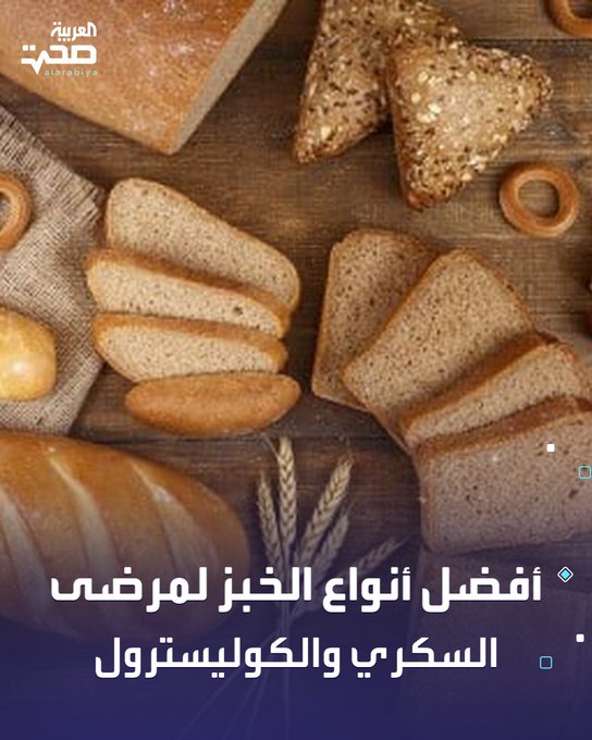 توصي الجمعية الأميركية للسكري باستبدال الخبز الأبيض بخبز الحبوب الكاملة أو الخبز البلدي، لأن الخبز الأبيض مصنوع من دقيق مُعالج وسكر مضاف يرفع سكر الدم بسرعة.. أفضل أنواع الخبز لمرضى السكري: الخبز البلدي. خبز بذور الكتان مع نخالة الشوفان والقمح الكامل. خبز القمح الكامل 